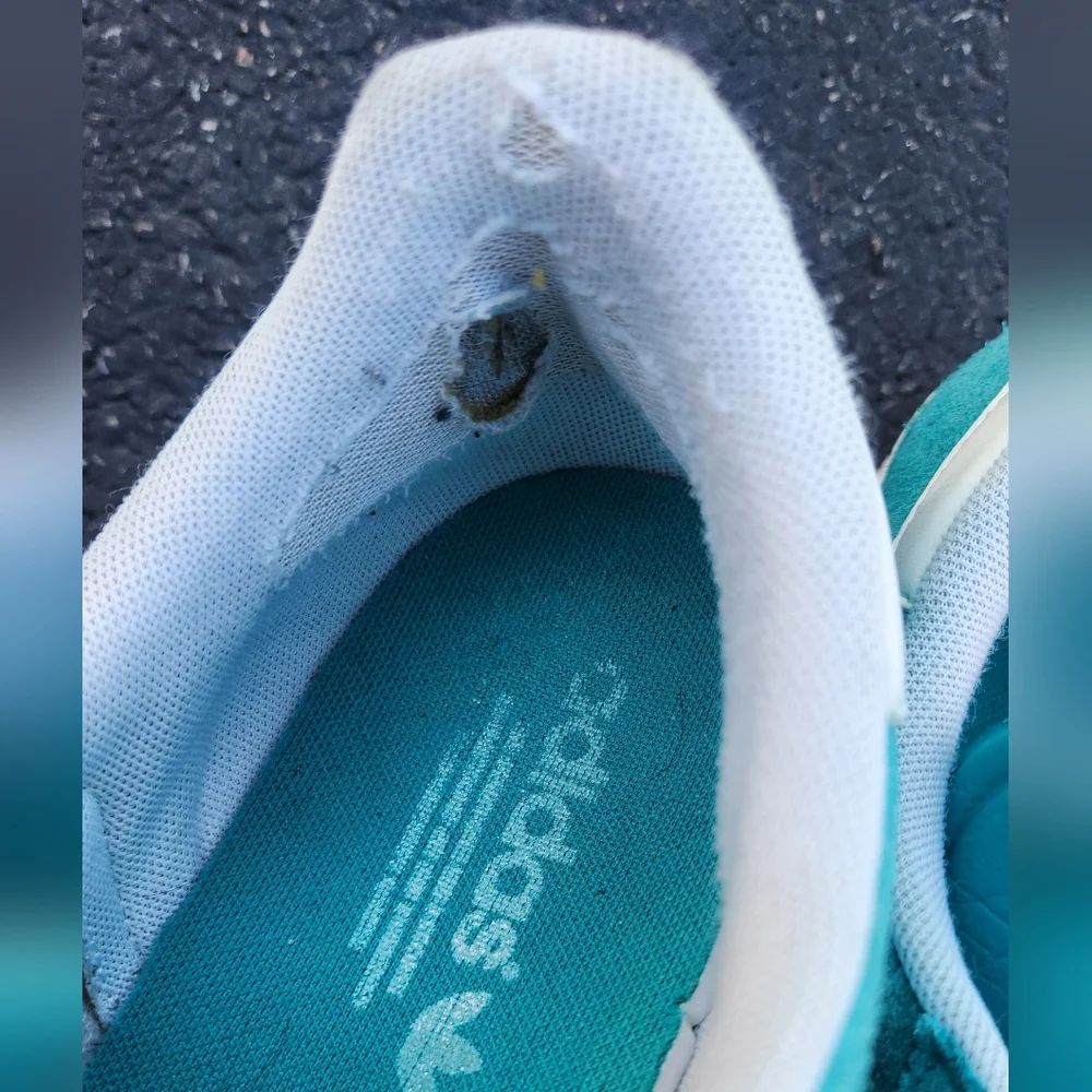 Adidas Suede Gazelle Turquoise Low Top Arctic Fusion Leather Mens Trainers 10M - Picture 5 of 7